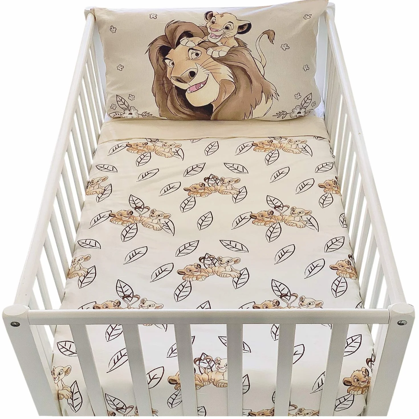 Funda nórdica de 100 x 135 cm y funda de almohada de 40 x 60 cm | Juego de cama de El rey león para cama de 60 x 120 o 70 x 140 cm | Juego de cama Disney