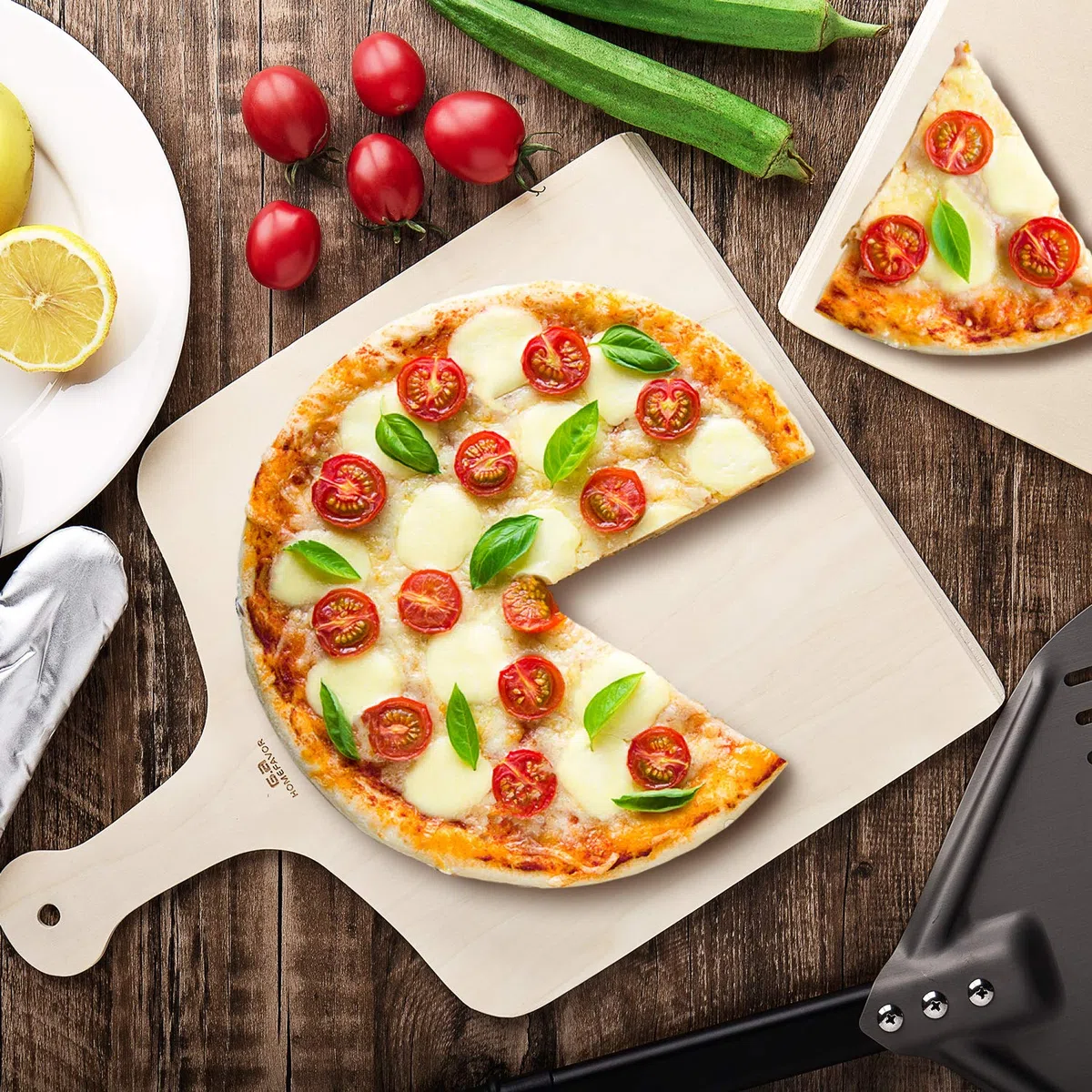 G.a HOMEFAVOR Pala para Pizza Tabla para Pizza, Lote de 3, 41.6 x 30cm