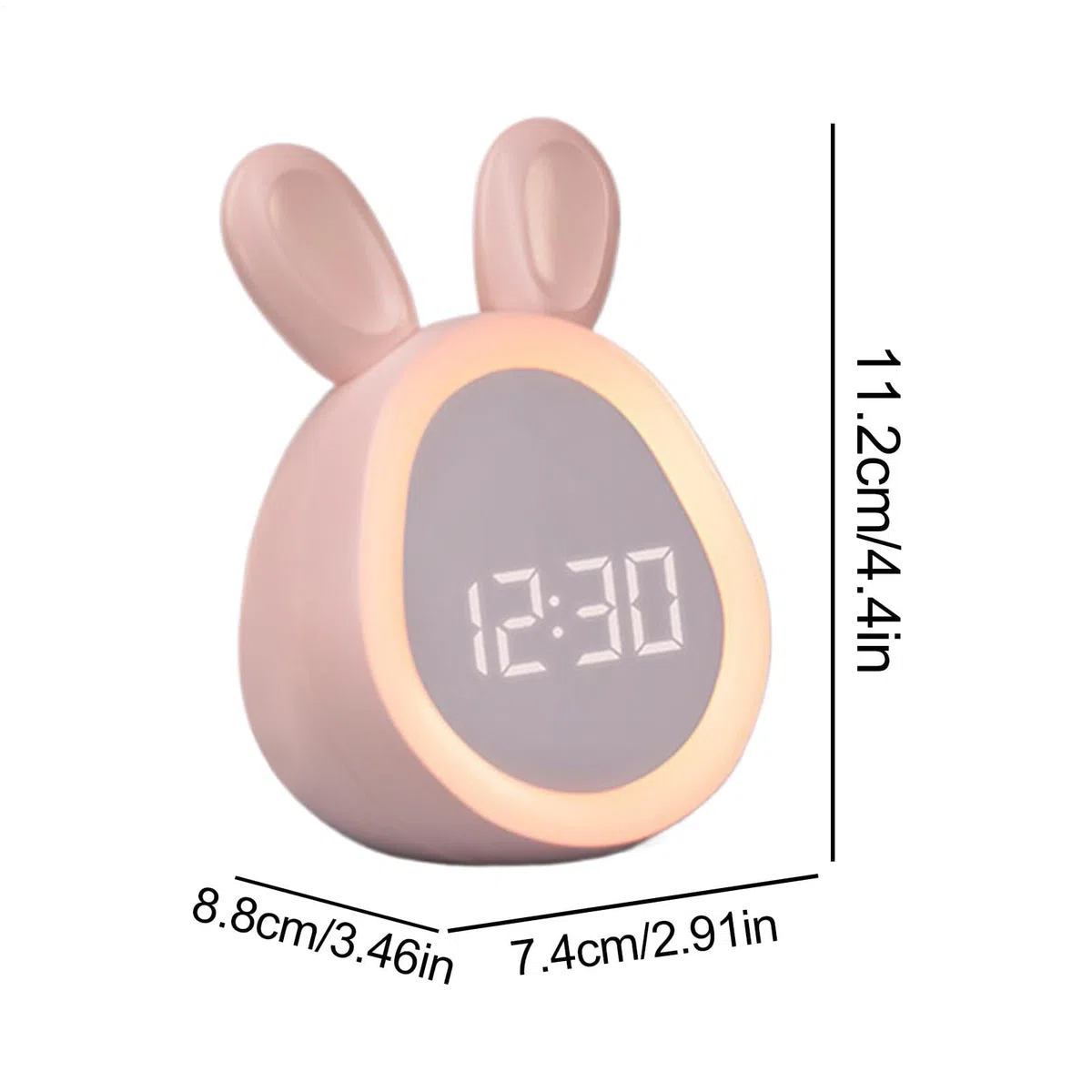 Despertador para niños,Despertador para niños - Despertador para niñas con diseño de conejo | Reloj despertador digital, relojes digitales para dormitorios, reloj con luz nocturna para niños pequeños,
