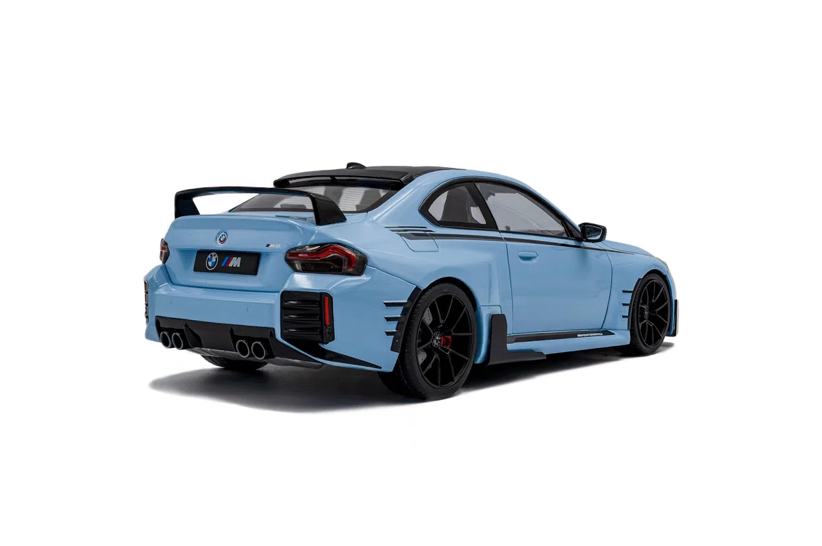 Solido BMW M2 (G87) Piezas de rendimiento Zandvoort Blue 2024 Modelo de coche fundido a presión - SKU S1812901 a escala 1:18