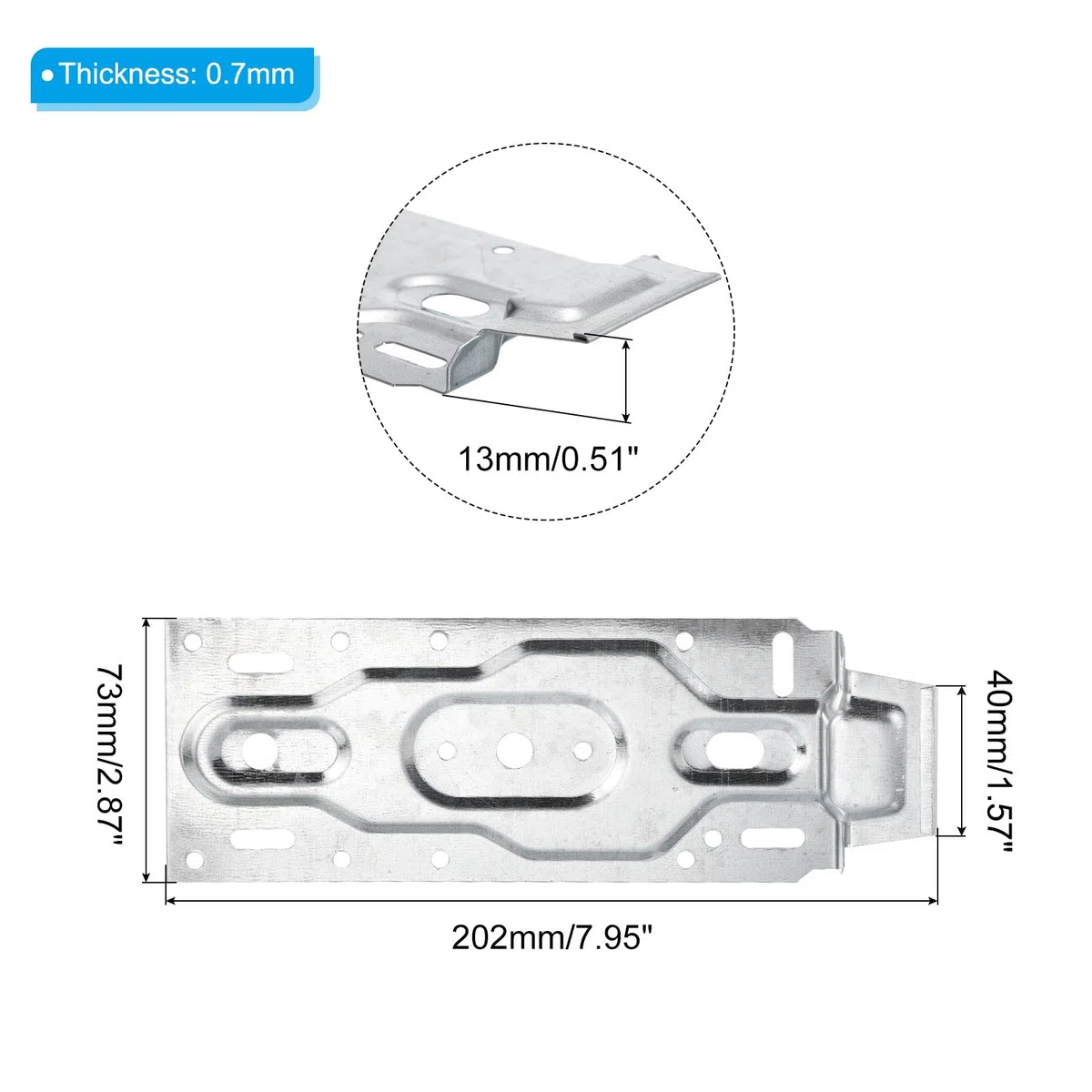 PATIKIL Aire Acondicionado Pared Montaje Soporte, Interior Interna Unidad Universal Colgante Placa Gancho Apoyo Soporte Tablero Ajustable para HVAC