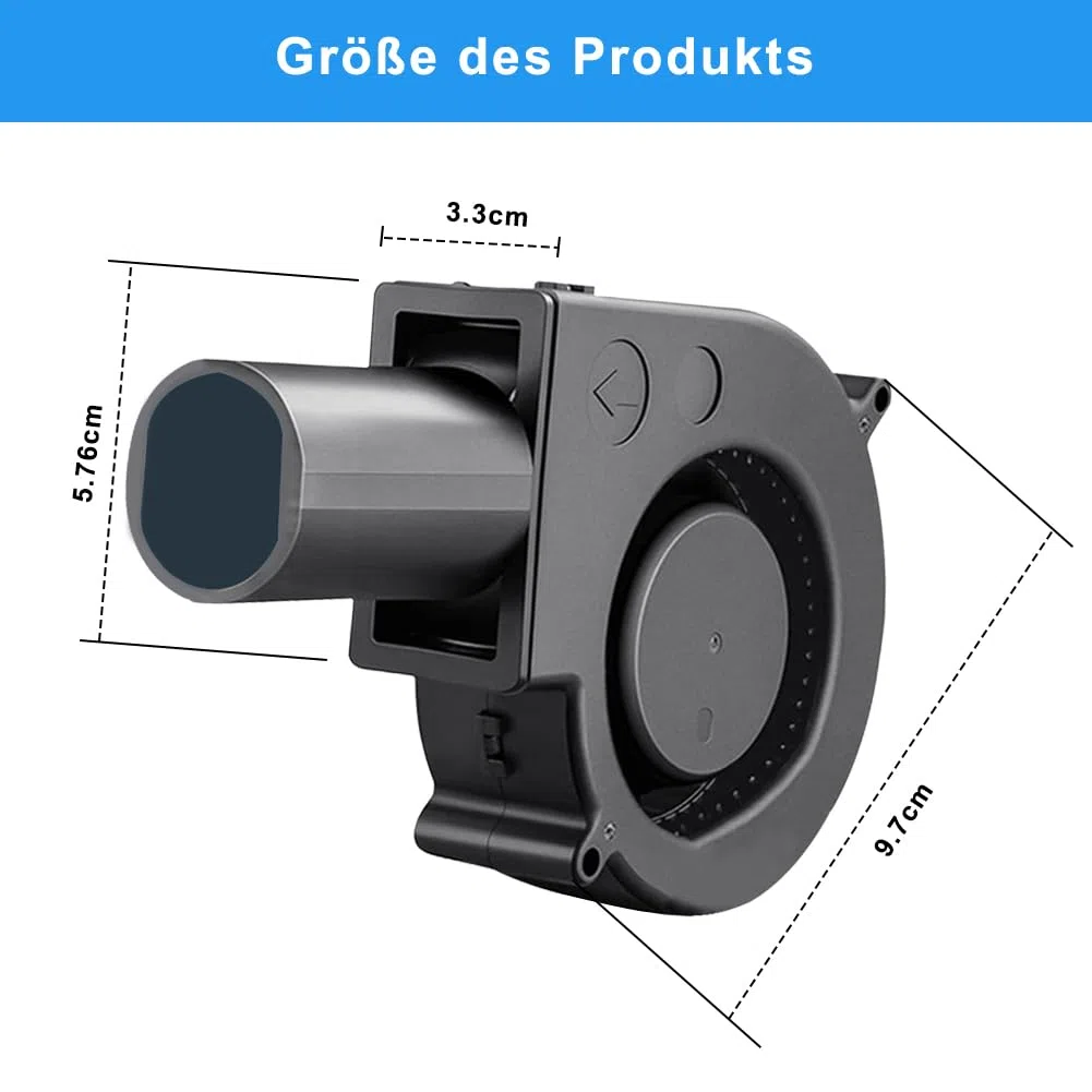 Ventilador de 150 m³/h, 230 V, con regulador de velocidad, ventilador radial AC con regulador, turbina para aparatos de calefacción, barbacoa, picnic, refrigeración para electrodomésticos,