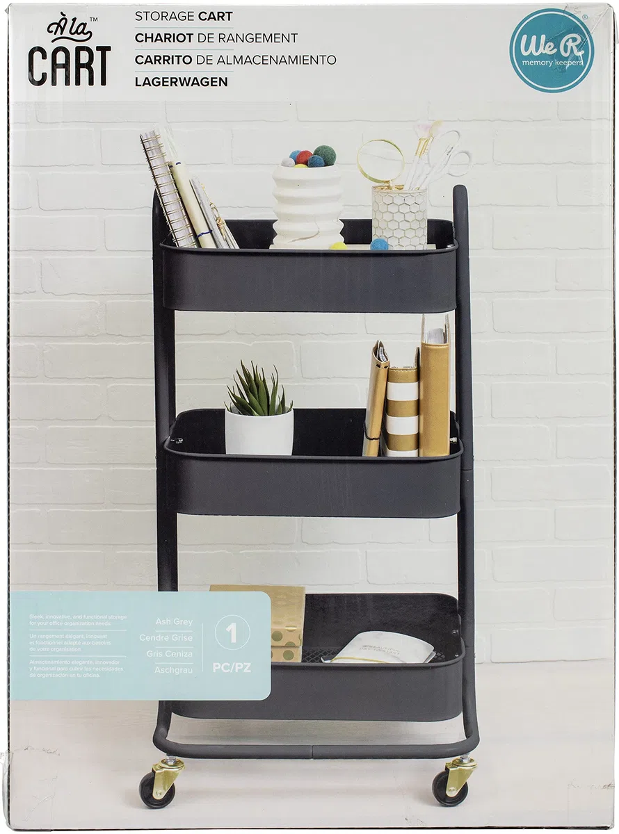 AMERICAN CRAFTS / WE R MEMORY We R Memory A La Cart Storage Cart Burnt Ash
