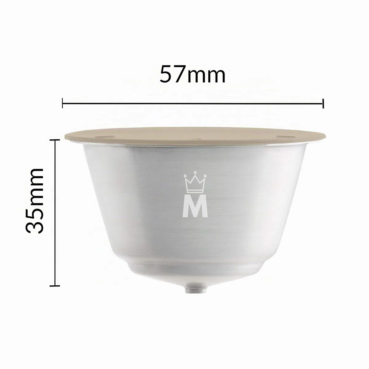 Madama - Cápsulas recargables y reutilizables compatibles con Dolce Gusto. Acero inoxidable y silicona apta para alimentos. 100% fabricado en Italia. Paquete de una cápsula