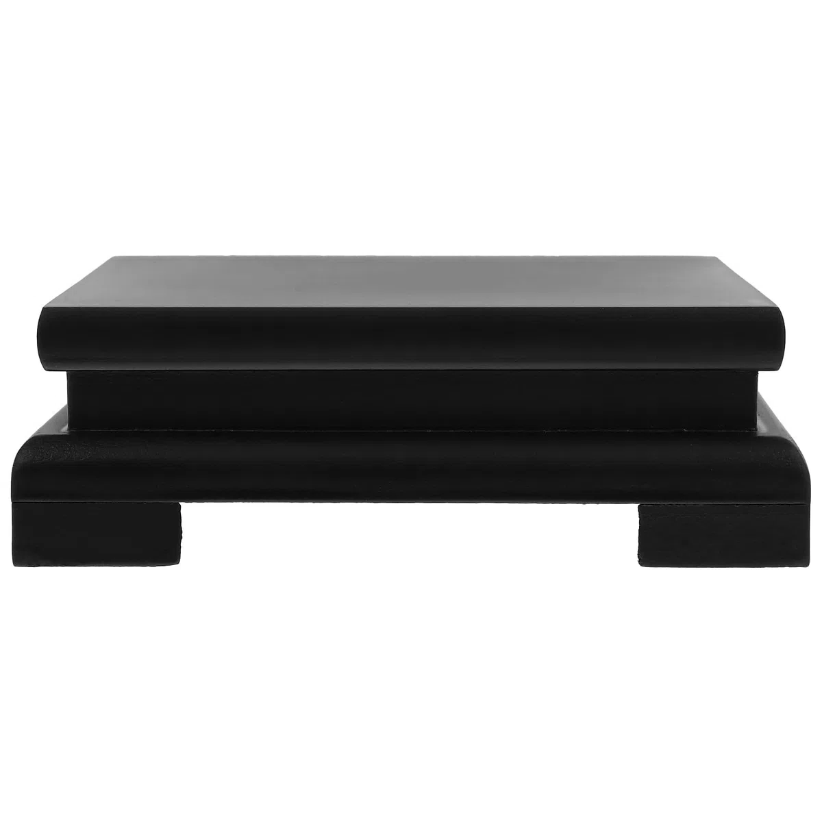 DOITOOL Base Cuadrada de Madera Maciza Natural para Soporte de Maceta, Bandeja Decorativa de 15 Cm Alto y 5 Cm Ancho, Soporte para Estatua de Buda y Jarrón, Accesorio Versátil