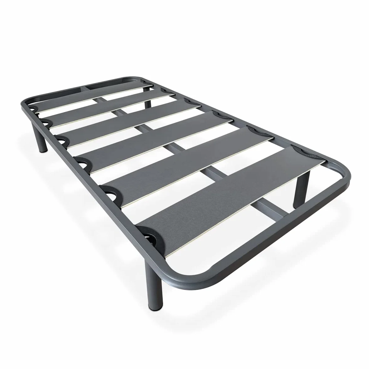DUÉRMETE ONLINE, Somier de Láminas Anchas Reforzado Anti, Ruido Estructura 40x30 mm con Juego de Patas Roscadas, Estabilidad y Robustez, 105x190