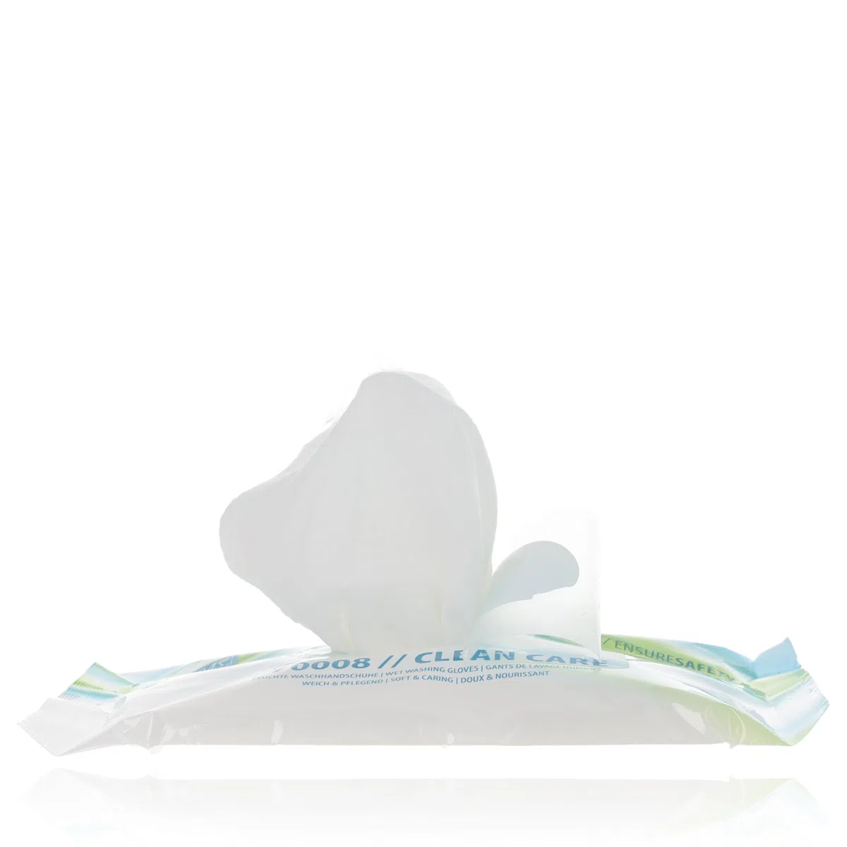 Nitras Clean Care - Manoplas húmedas desechables con aloe vera y manzanilla para cara, cuerpo, manos - 8 paños extra suaves y calentables de 23 x 14 cm (5)