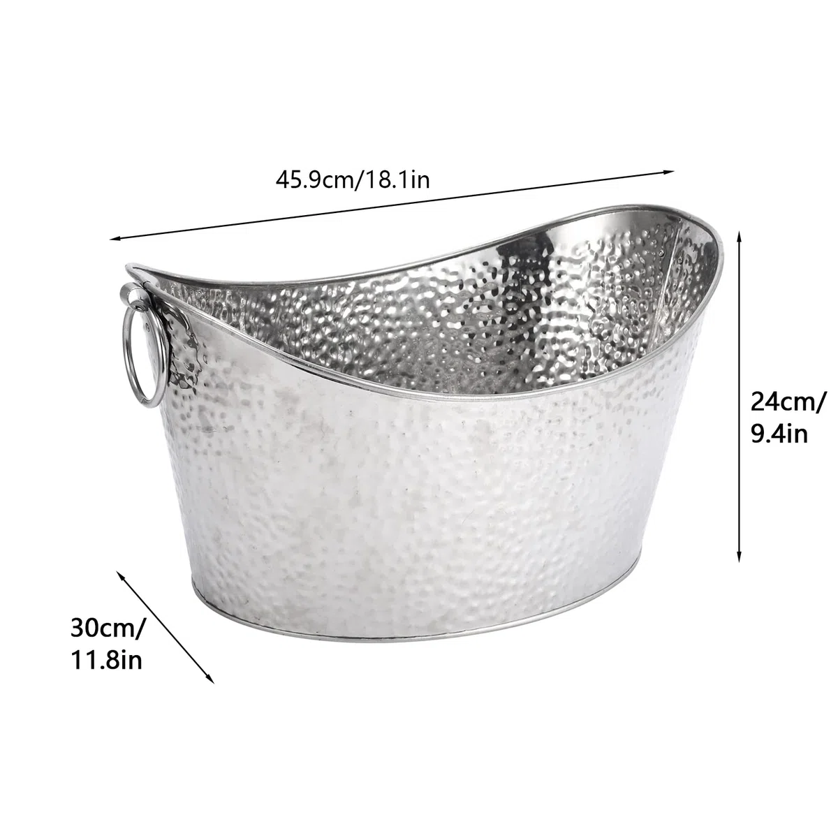 Cubos grandes de la bebida del cubo de hielo de las tinas de la bebida del acero inoxidable para las fiestas bodas 12L