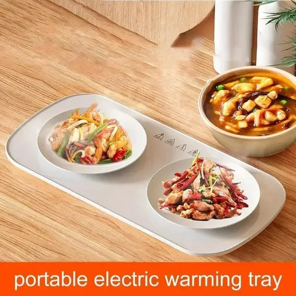 Calentador de Platos Eléctrico para Alimentos, Mantel Individual, Mantel Individual, Platos Calentadores de Larga Duración para el Hogar, de Cena