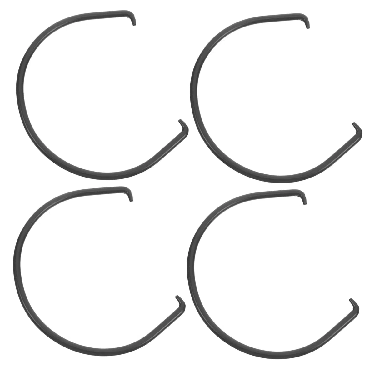 Cabilock 4 Piezas de Asa de Tetera Negra Mate de Cerámica Redonda, Antideslizante y Ajuste Seguro, Accesorios para Juego de Té Chino y Preparación de Té