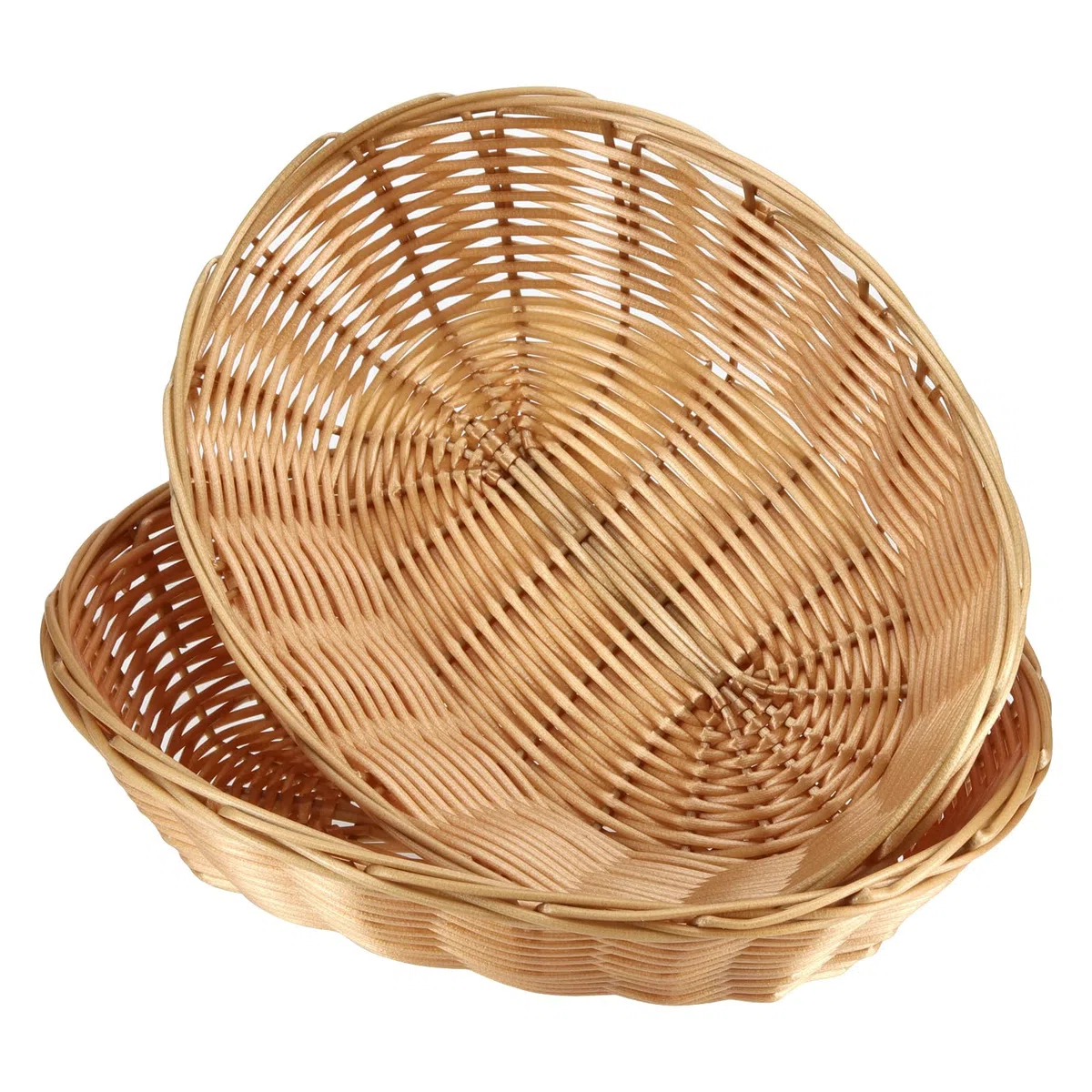 FUNSUEI Juego de 18 cestas de pan ovaladas de plástico, 23 x 15 x 6,5 cm, cesta de almacenamiento ovalada