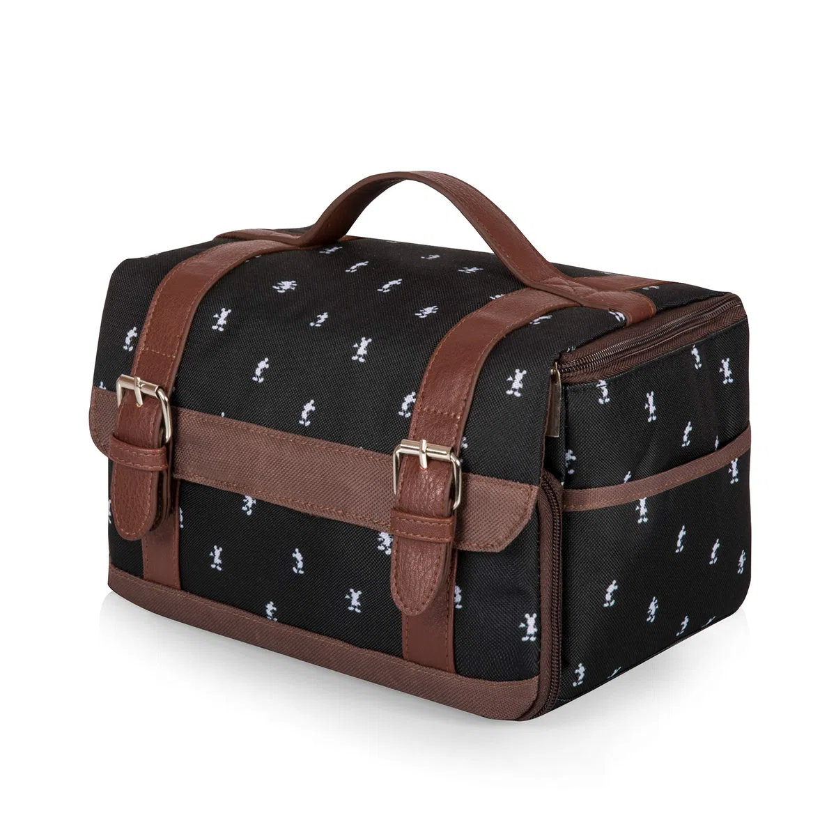 PICNIC TIME Disney Mickey Mouse - Lonchera aislada con juego de utensilios, bolsa térmica para el almuerzo (patrón de Mickey Mouse)
