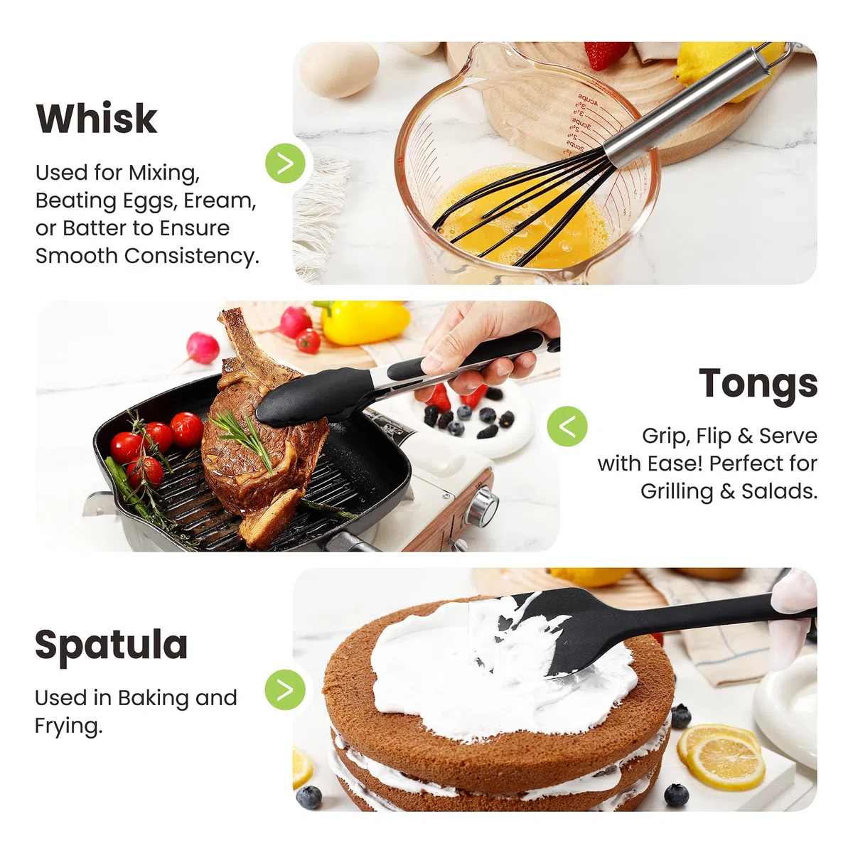 Juego de utensilios de cocina grandes, juego de 35 espátulas con soporte, juego de utensilios de cocina de silicona con mango de acero inoxidable, rallador de queso, tijeras, cuchara de helado,