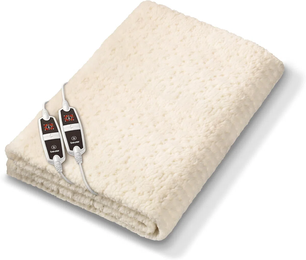 Beurer UB56-XXL - Calientacamas doble, 140 x 150 cm, color blanco