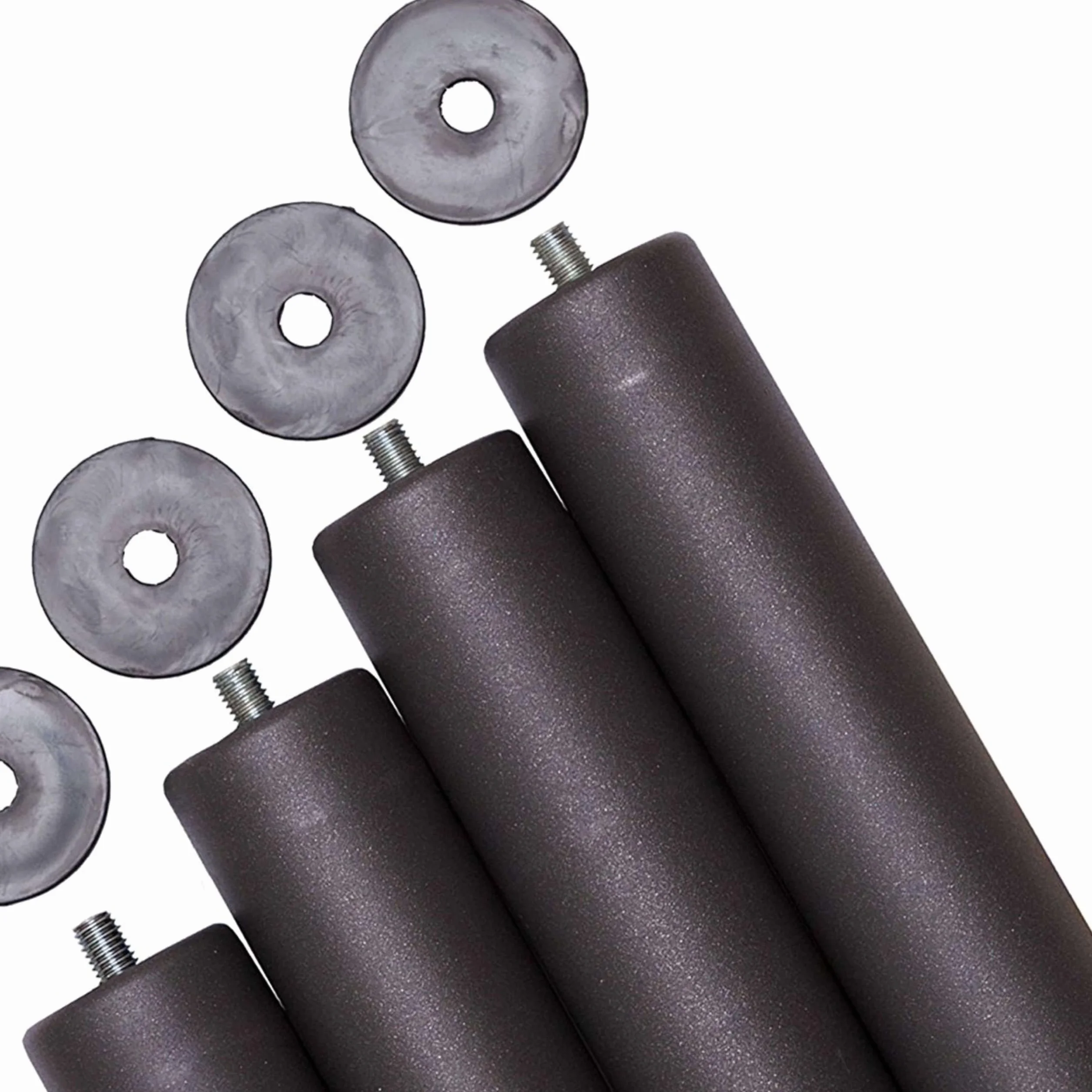 Pack 6 Patas 35 cm para somier o Base tapizada cilindricas Medidas Especiales Metal