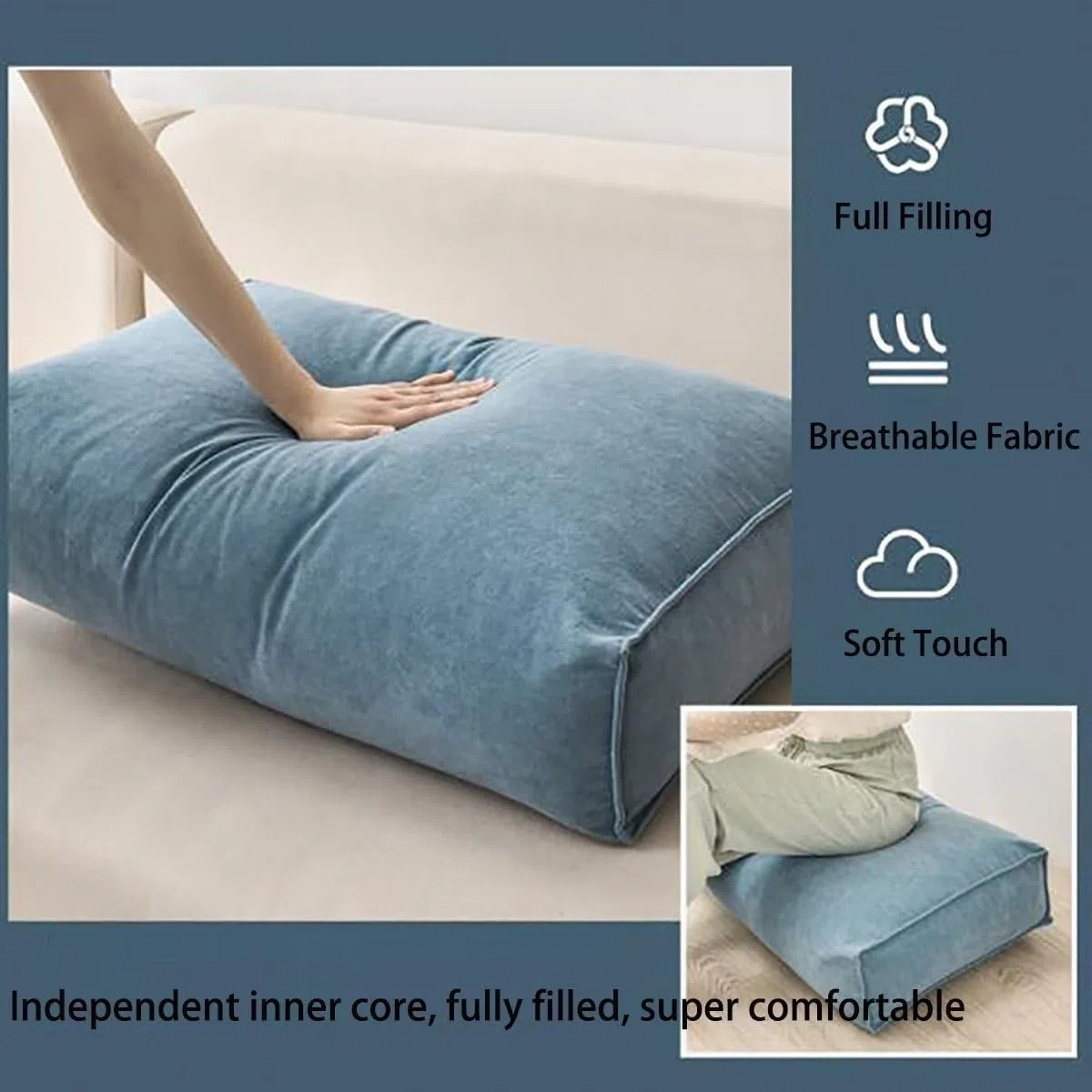 Earnmore Almohada de sofá, cojín Grande para Respaldo de sofá, Almohadas Decorativas para, cojín de Cintura cómodo para Lectura, Almohada de Apoyo Lumbar para