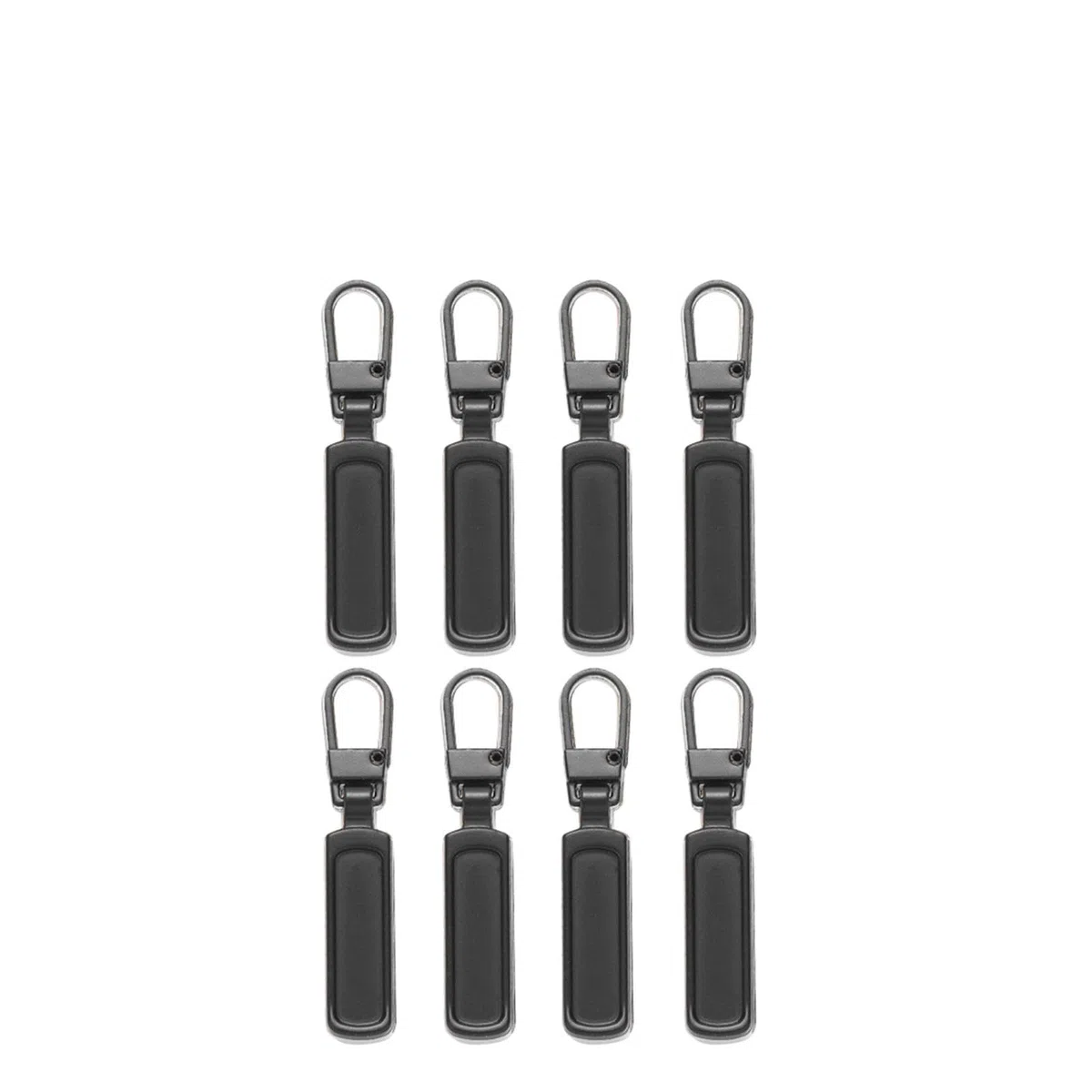 Tiradores de cremallera, Kit de reparación de cabezales de cremallera de repuesto for tiradores de cremallera desmontables, for maletas, equipaje, mochilas, bolsos, abrigos(Black,8 Pcs)