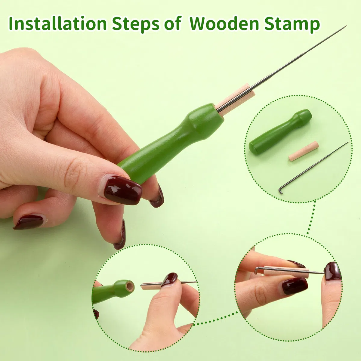 Jeesblsy Kit de Fieltro con Aguja, Decoración de Fieltro de, DIY Lana para principiantes, Incluye Instrucciones de Plantas de 4 piezas, Almohadilla para Fieltrar y Herramientas Básicas para Fieltrar