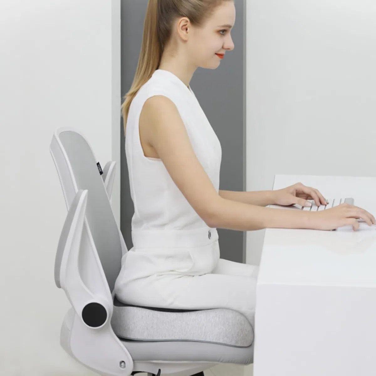Cojín de asiento ortopédico,Almohada ergonómica de espuma viscoelástica,Cojín de hemorroides para silla de oficina,Cojín de asiento para coxis, ciática, hemorroides, alivio del dolor de