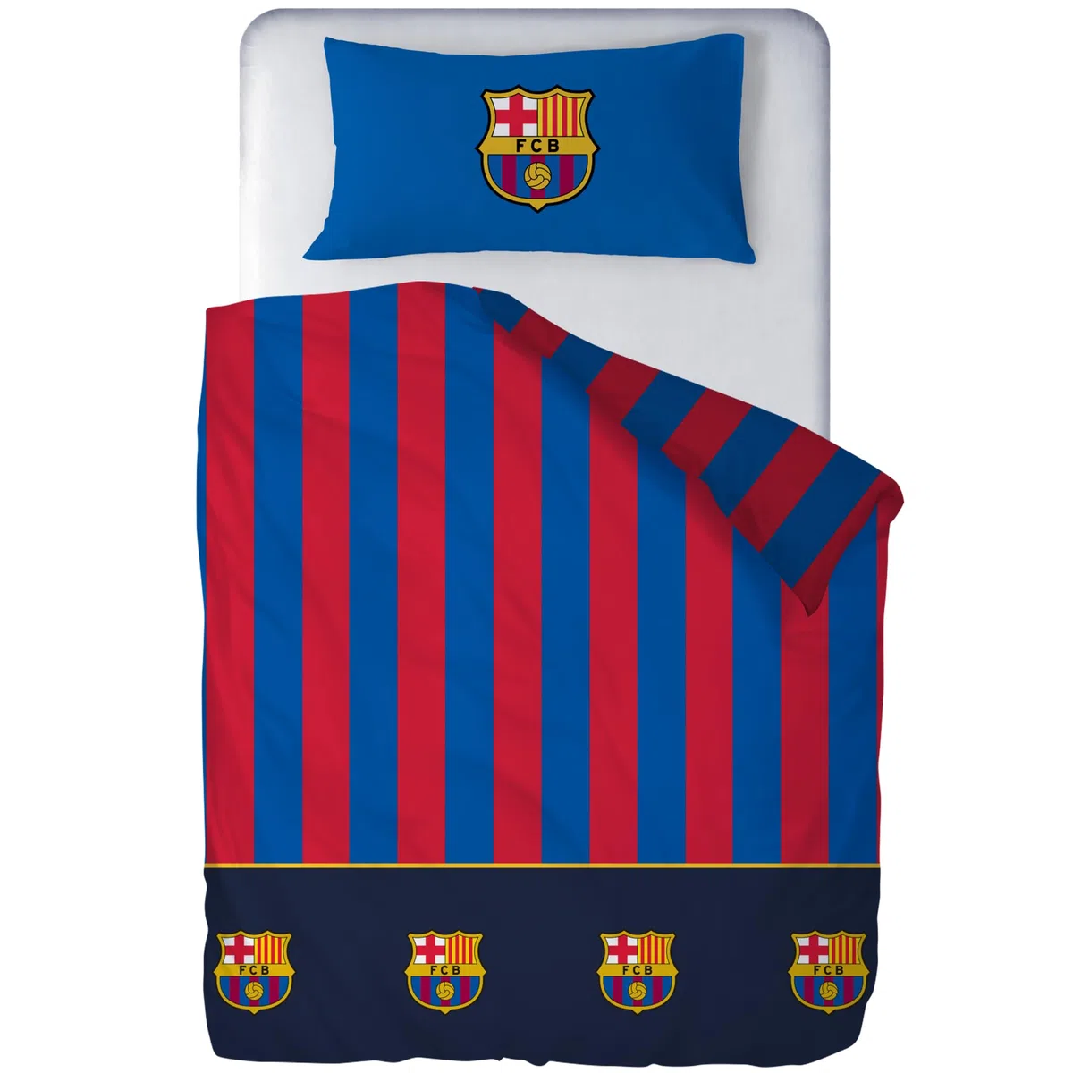 Dhestia Home - Funda Nórdica F. C. Barcelona Cama 90 Fcb6001 Més Que Un Club Barça - Azul, Cama 90