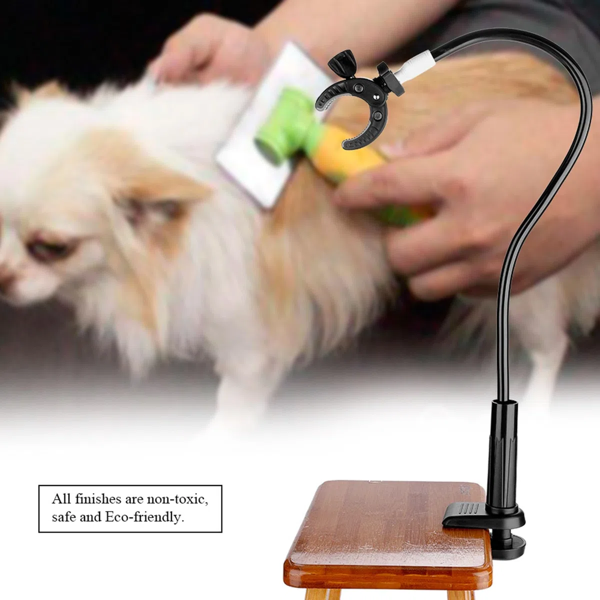 KIMISS Soporte para Secador de Pelo de Mascotas - Clip para Mesa de Aseo de Perros y Gatos