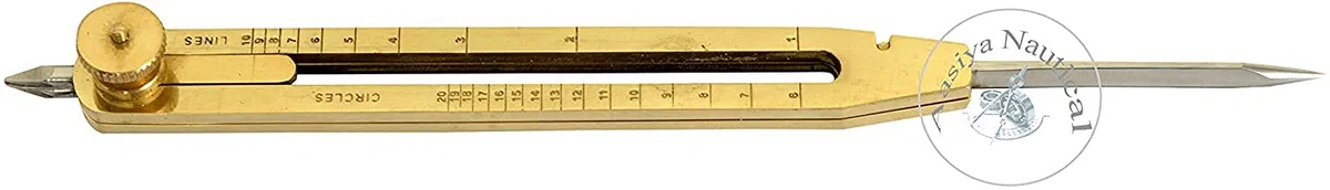 Separador de escala proporcional para artistas, herramienta profesional de 9 pulgadas de largo, latón macizo con punta de acero resistente