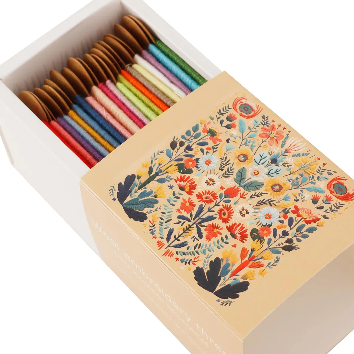 Kit de hilo de lana para bordar, 20 unidades, hilo de mezcla de lana para bordado para coser a mano, hilo de coser a máquina 42S/2 (color A)