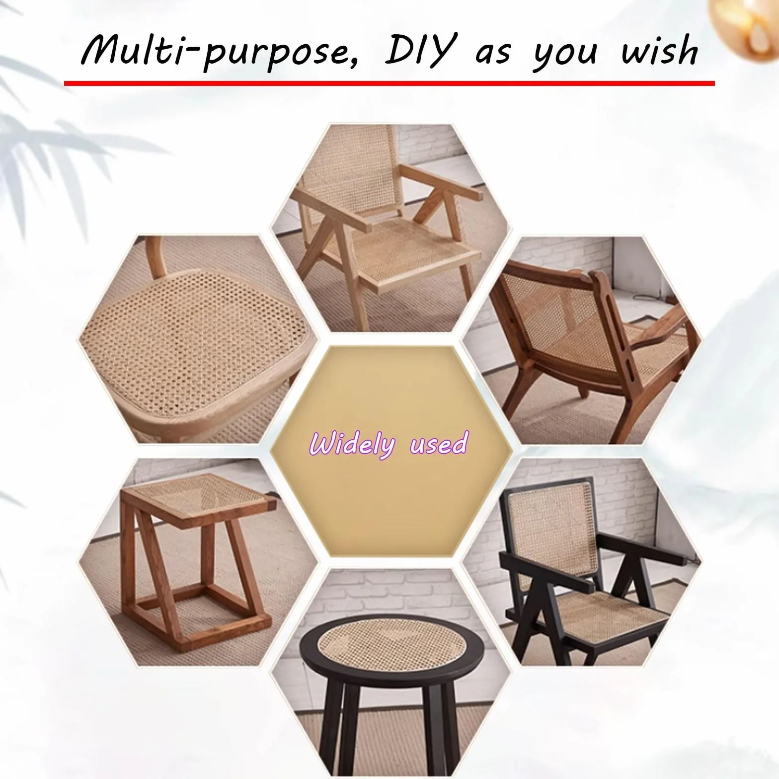 Rejilla de Mimbre Natural, Ratan Rollo Mimbre, Rollo de Ratán 80x100cm para Muebles, Mimbre Rollo, Rattan, Rollo Ratan, Material Plano de Ratán por Metros, Decoración para Sillas(70x100cm)