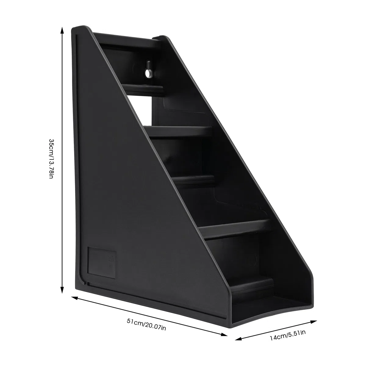 Soporte Organizador de condimentos de 3 Niveles con 6 Compartimentos para condimentos, Sobres de Salsa y café, de plástico Negro. Organizador de Almacenamiento para Bar, Restaurante, cafeter