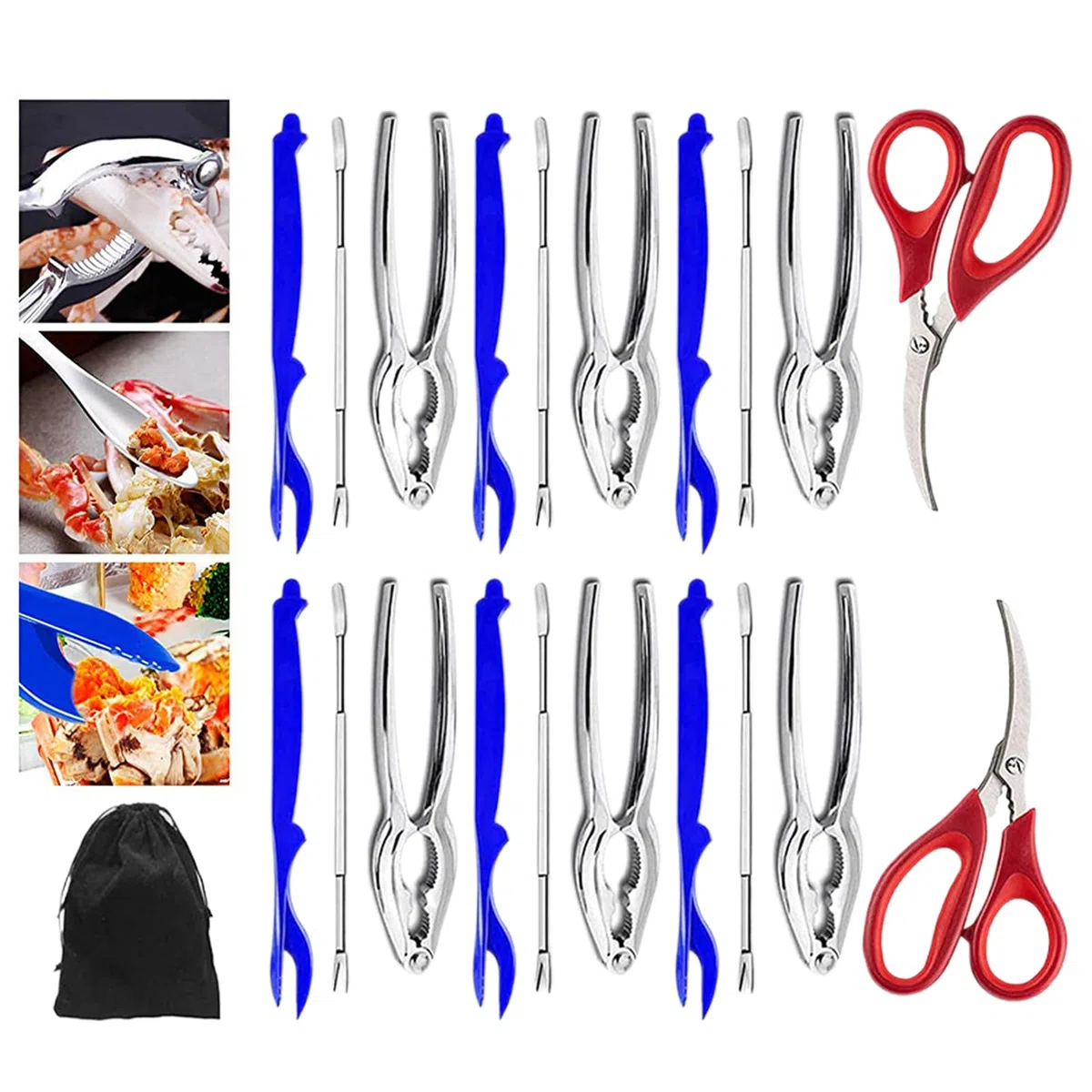 Rompedores De Cangrejos Y Herramientas Utensilios De Cocina Ergonómicos | Juego De Tijeras Rompecrustáceos Para Langosta Para Cocina Casera Restaurante Mariscos Nueces Camping Al Aire