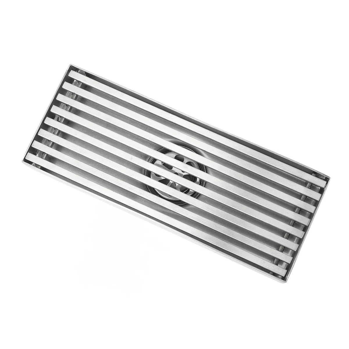 Desagüe de Ducha Lineal, desagüe de Ducha Lineal de Acero Inoxidable, desagüe de Suelo Rectangular para baño, balcón, 20 x 8 cm, colador de desagüe.