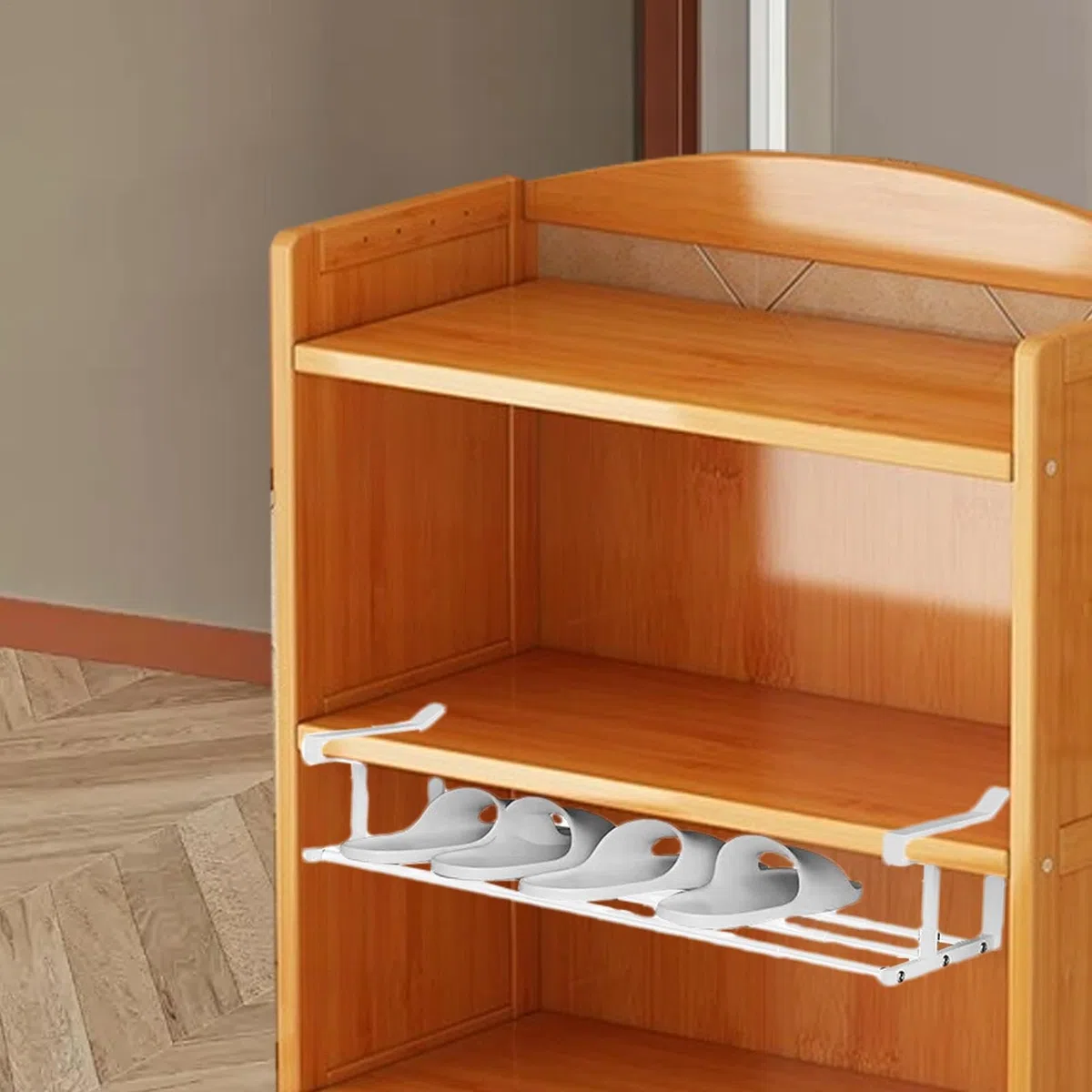 Organizador de zapatos, bandeja retráctil para zapatos, soporte para zapatos, cajón de ahorro de espacio, estante divisor de cajones, bandeja retráctil en capas para zapatos, pantuflas