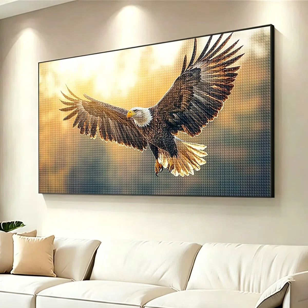 Diamond Painting Grande 200x100cm Animal Diamond Painting Adultos, DIY Águila Pintura de Diamante Manualidades Adultos, 5D Cuadrado Rhinestone Bordado Punto de Cruz Art para Home Decoration 0J-895