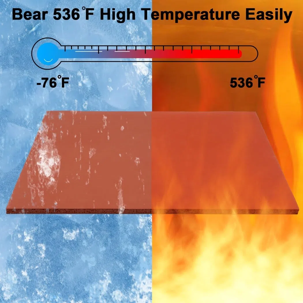 Almohadilla de silicona para prensa de calor de 38 x 38 cm, almohadilla de silicona más gruesa de 0.3 pulgadas para máquina de prensa de calor, almohadilla de repuesto plana de prensa de