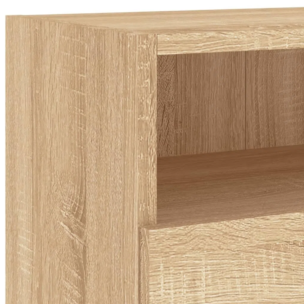 vidaXL Mueble de Pared TV, Armario Auxiliar con Almacenaje, Estantería Flotante, Mueble Colgante para Salón, Madera de Ingeniería Roble Sonoma