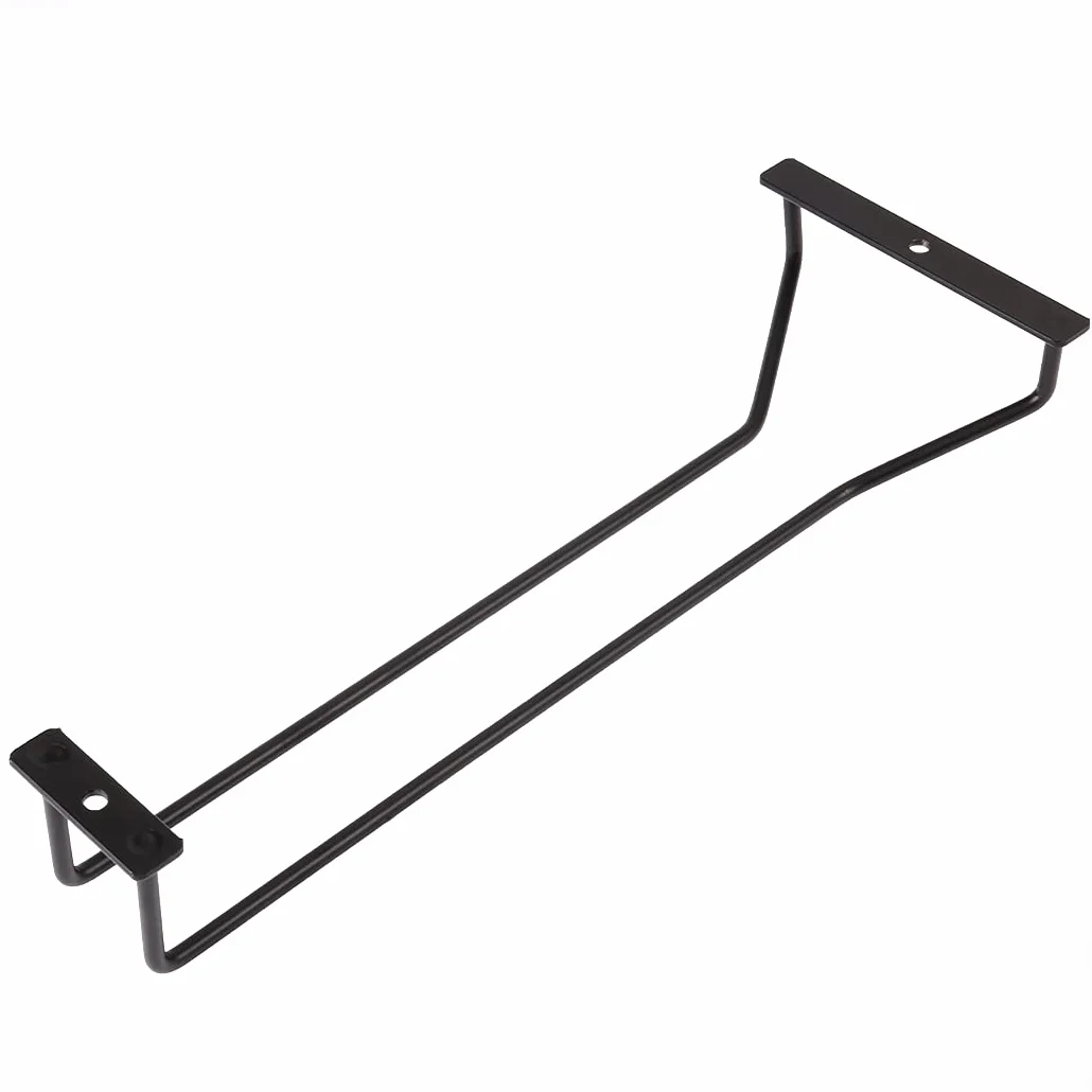 2 Soportes para Copas de Vino Debajo del Gabinete - Estante de Metal de 30,5 cm - Colgador de Almacenamiento para Copas