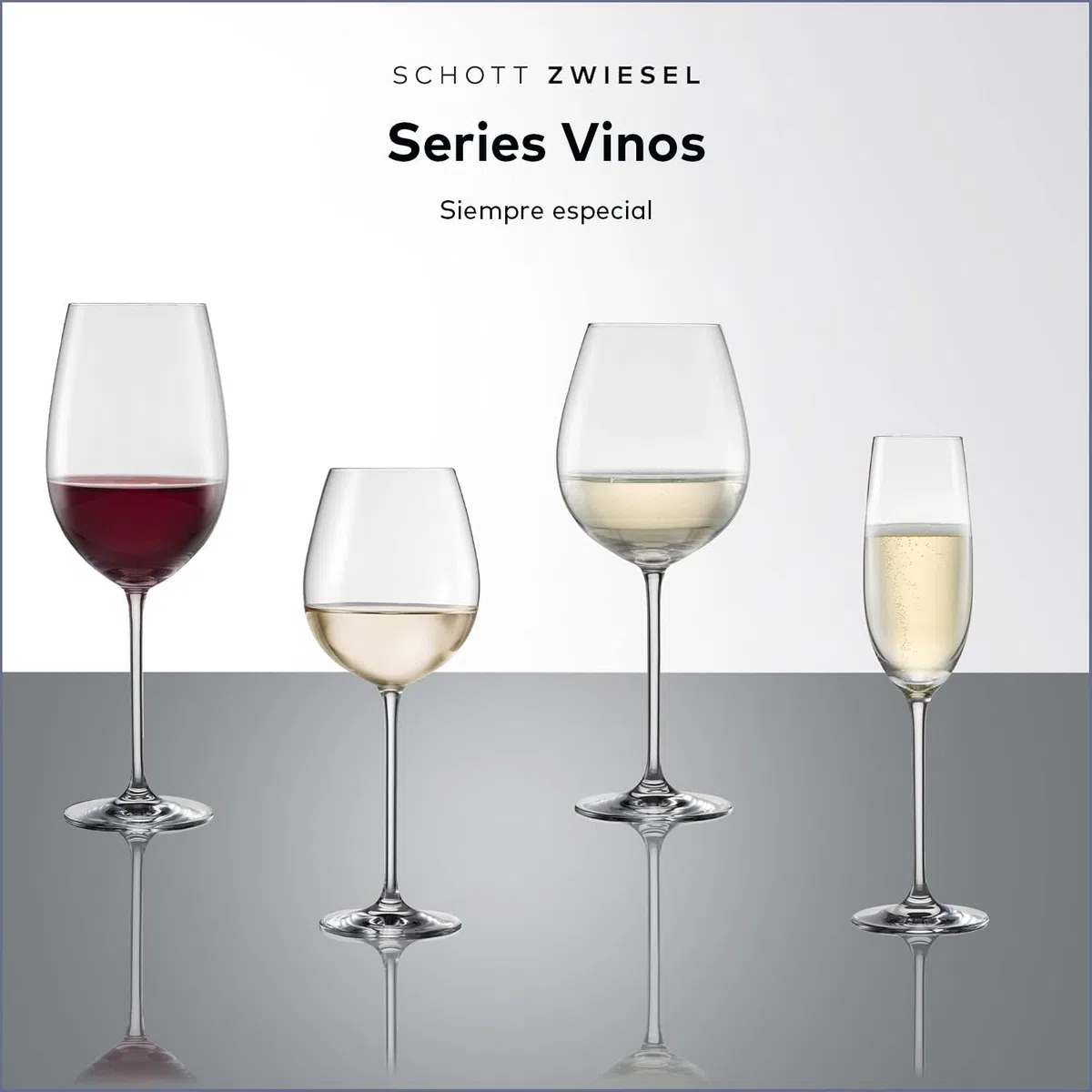 SCHOTT ZWIESEL copas de vino Vinos (juego de 4), elegantes copas de vino para vino tinto y blanco, copas de cristal Tritan aptas para lavavajillas, fabricadas en Alemania (art. nº. 130011)