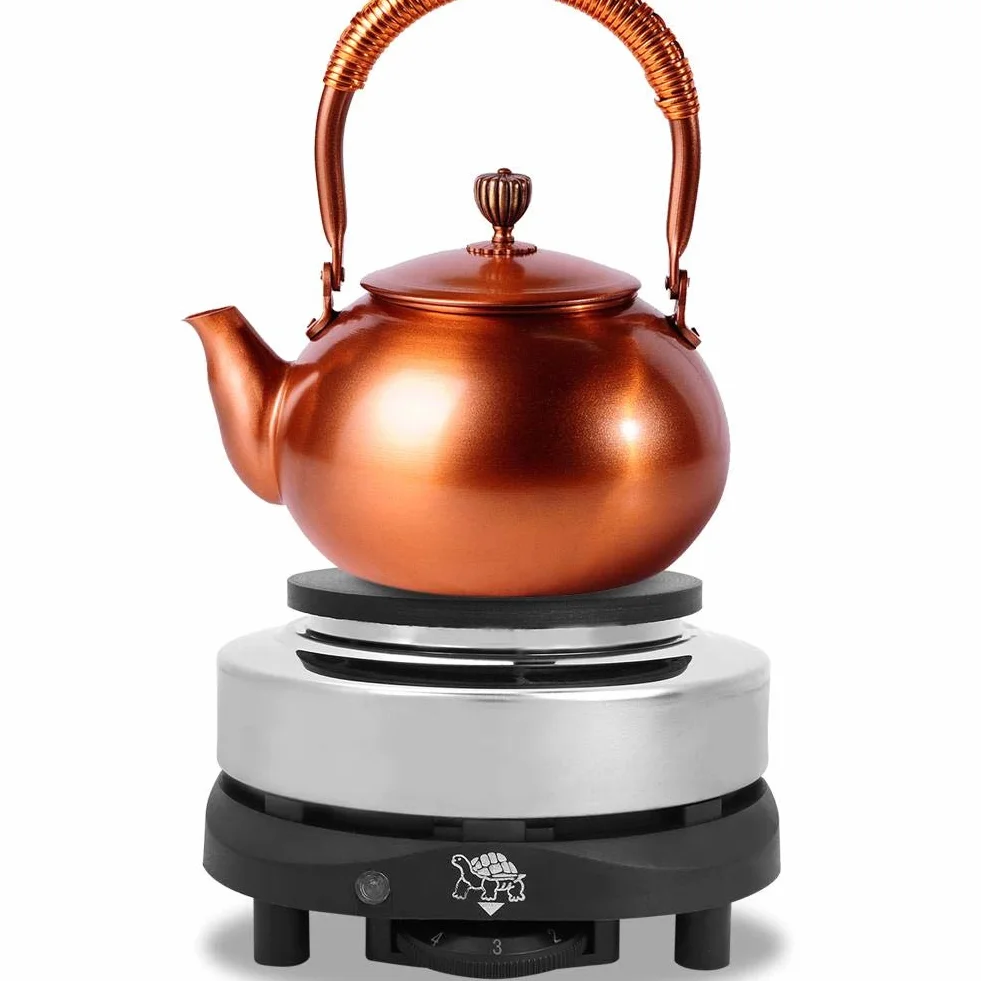 Estufa de té eléctrica Ladieshow, estufa de encimera eléctrica portátil para té, café, cocina, placa de calentamiento individual, calentador de 500 W