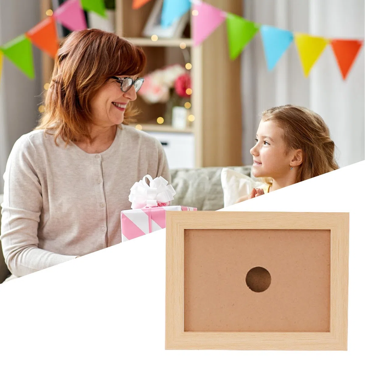 Marcos para Obras De Arte Infantil | Marcos Intercambiables para Dibujos Infantiles | Organizador De Manualidades con Gran Capacidad, Caja Abierta para 50 Hojas, Almacenaje para Pinturas