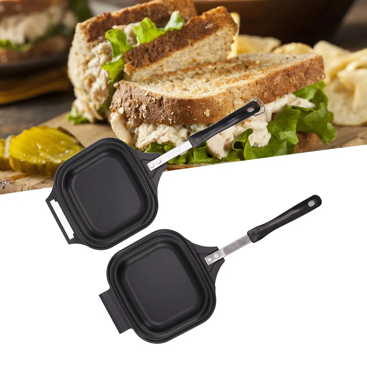 Sart n de doble cara sart n multifuncional tostadora de s ndwich m quina para desayunar bandeja para hornear antiadherente para huevos tortillas panqueques restaurantes
