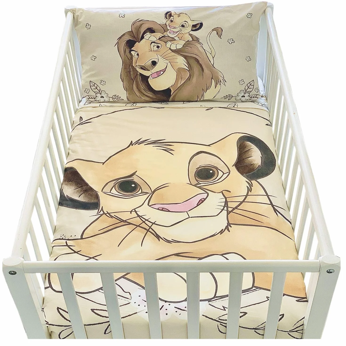 Funda nórdica de 100 x 135 cm y funda de almohada de 40 x 60 cm | Juego de cama de El rey león para cama de 60 x 120 o 70 x 140 cm | Juego de cama Disney