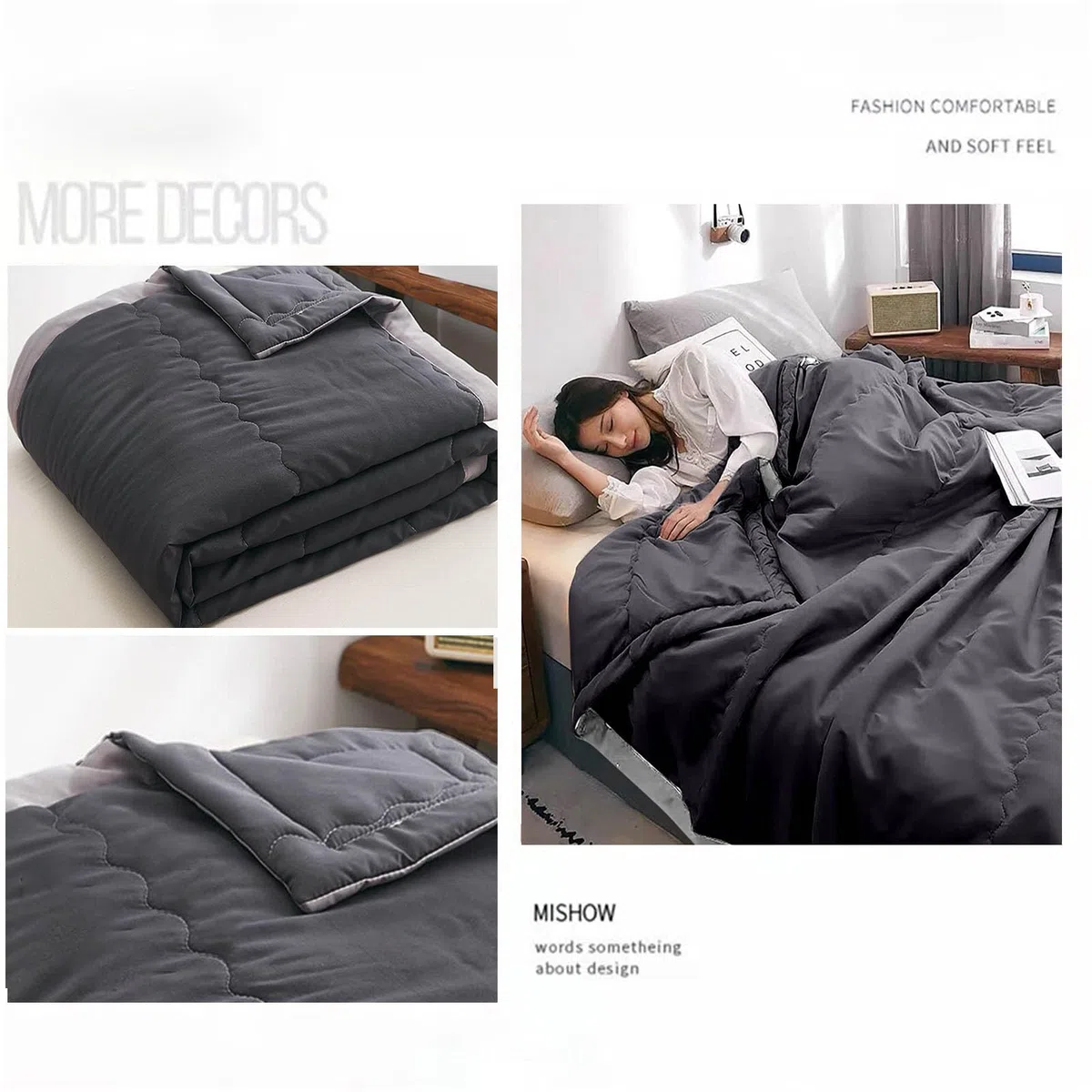 BAWUTZ Manta refrescante para Mujeres, Manta refrescante de Verano, Mantas refrescantes para Personas Que Sudan Mientras Duermen, Manta refrescante de Verano para Personas (170 * 200cm,Dunkelgrau)