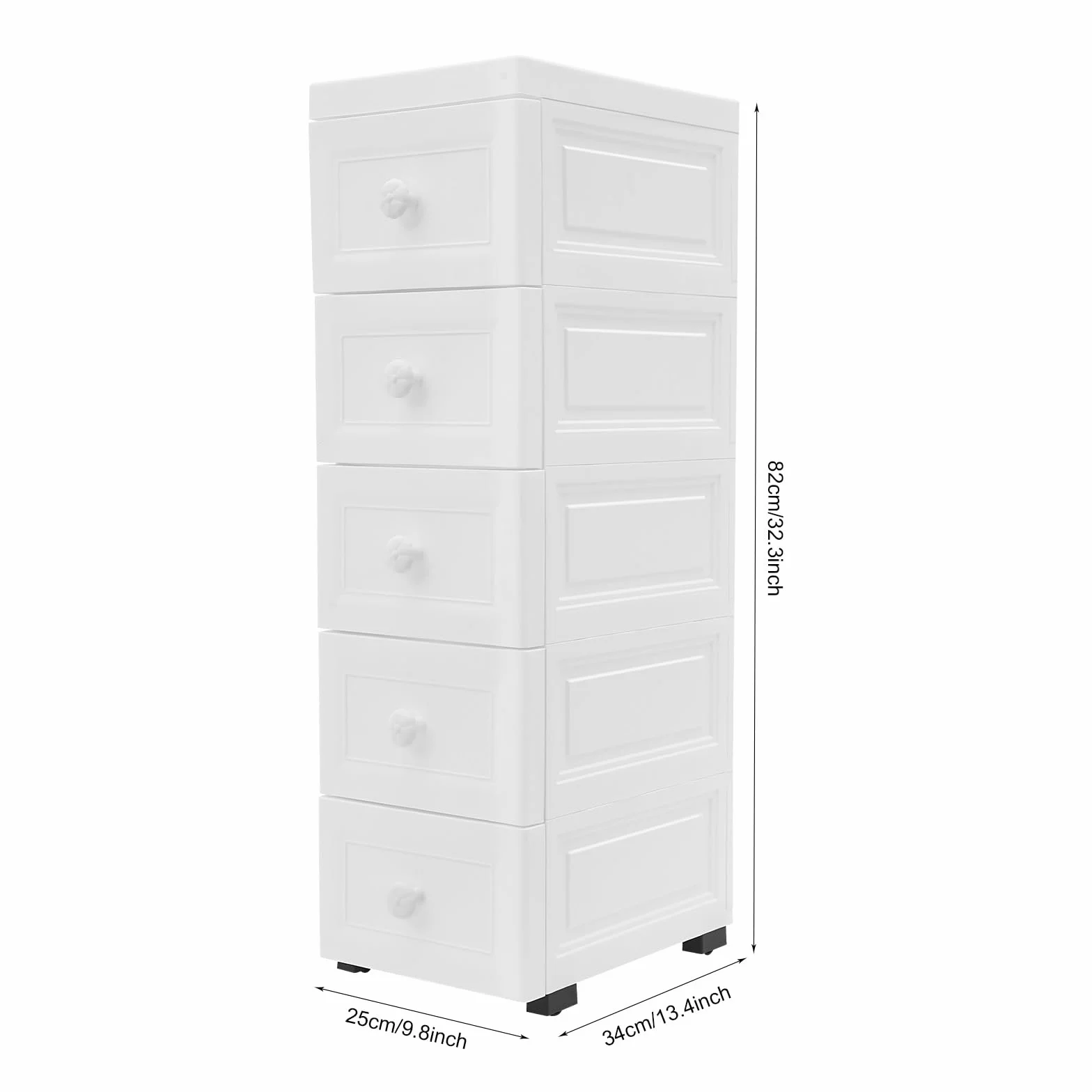 Cajonera de 5 cajones, carrito con ruedas, carrito de cocina, carrito de baño con ruedas, contenedor rodante, carrito multiusos con cajones, para baño, cocina, oficina, sala de estar, dormitorio
