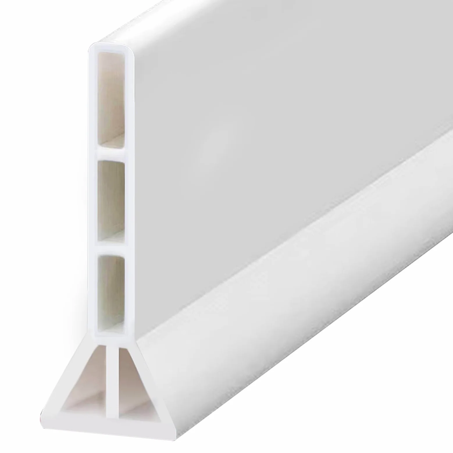 Barra protectora para ducha autoadhesiva, diseño elevado, 10 cm / 9,6 cm de alto, plegable, tope de agua para ducha, umbral, barrera de agua (blanco, 1,5 m de largo, 9,6 cm de alto y 3,3 cm de ancho)