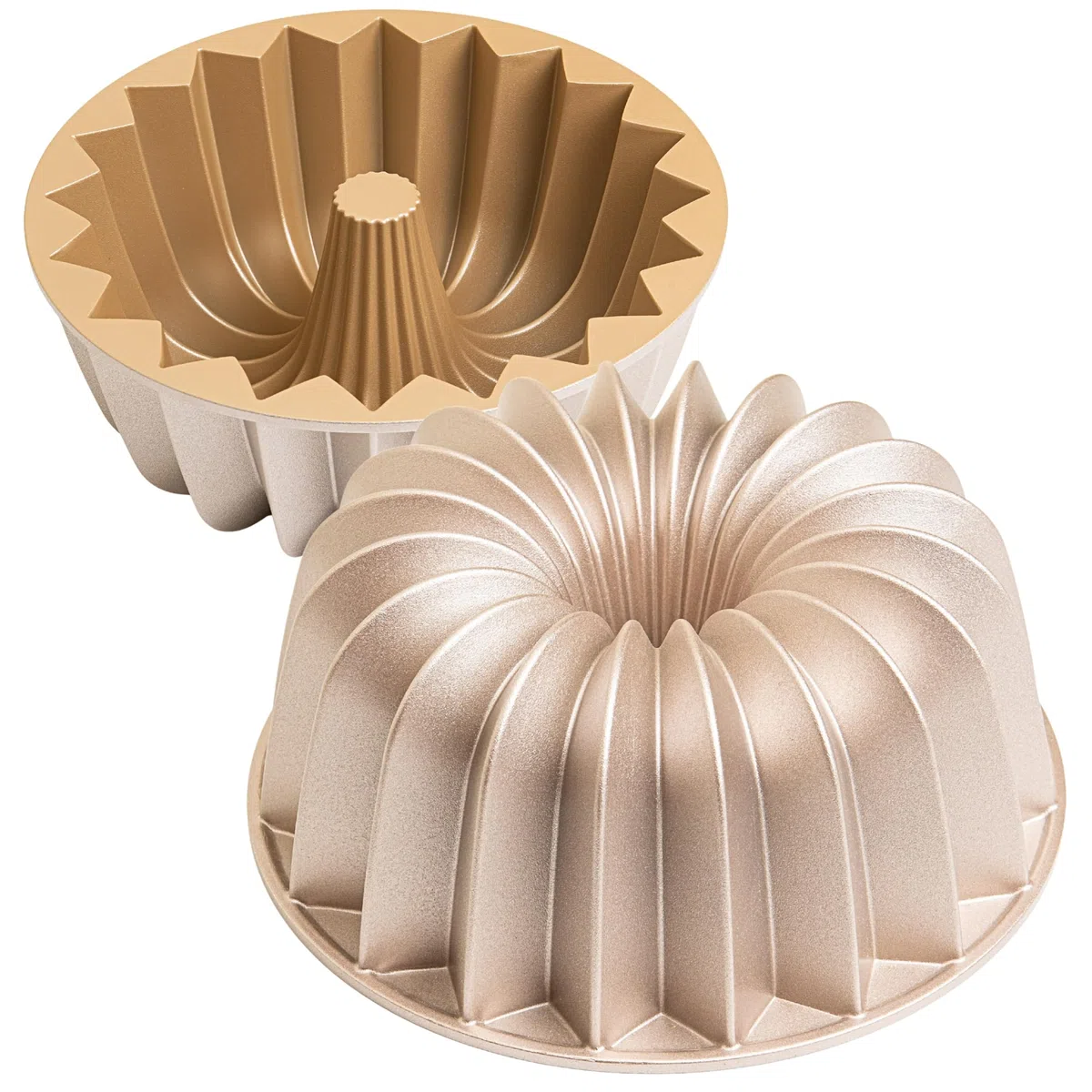 Erreke Molde para Bizcocho con Doble Capa Antiadherente, Gleam | Aluminio Fundido Resistente. Savarín Cocción Uniforme. Para Repostería. Flan. Pudín. Gelatina. Para Repostería Casera