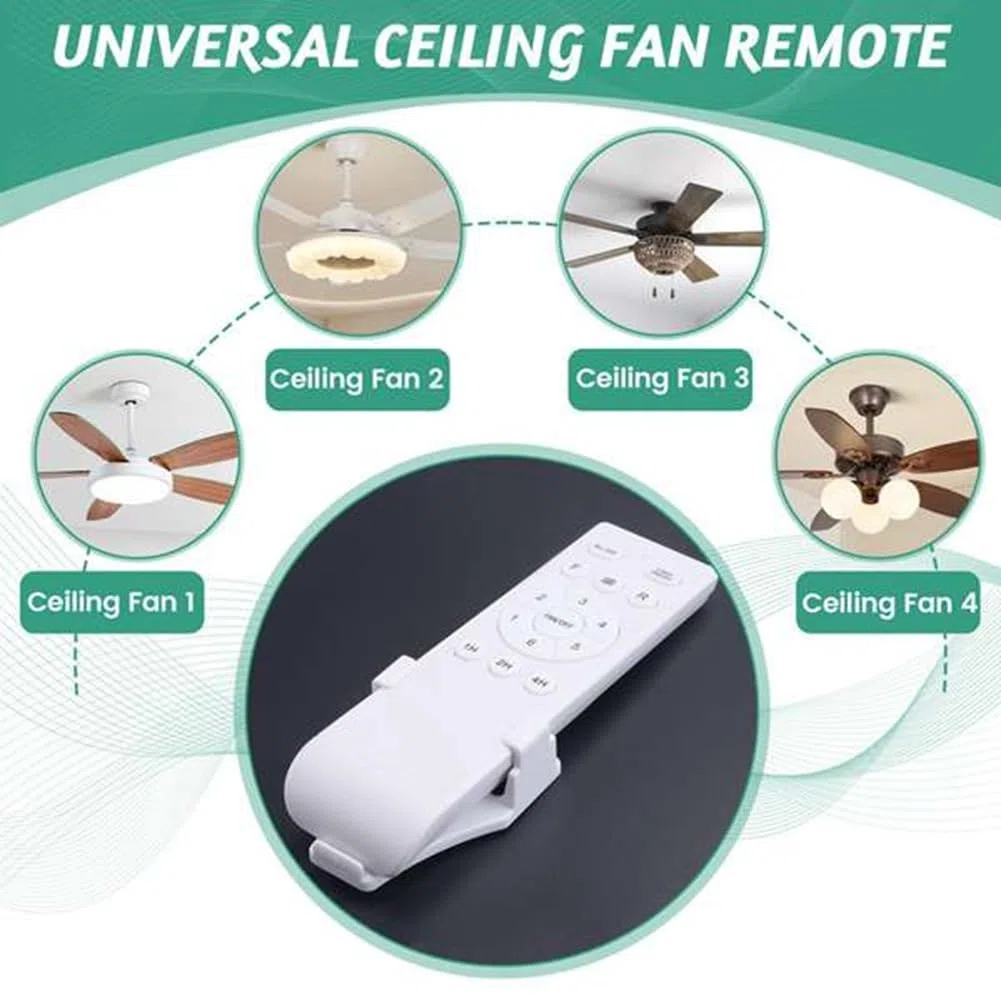 Kit de Control Remoto Universal para Ventilador de Techo, 40 W, 6 velocidades, función de temporización, Repuesto para Ventiladores de Techo y Luces de CC