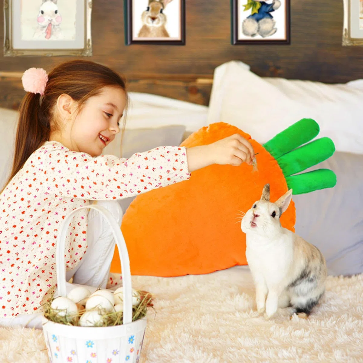 Cojín Zanahoria Cojín Y Relleno | Almohada De Zanahoria Para Adolescentes Adultos Mascotas Hogar Cama Dormitorio Sofá Silla Pascua Dormir