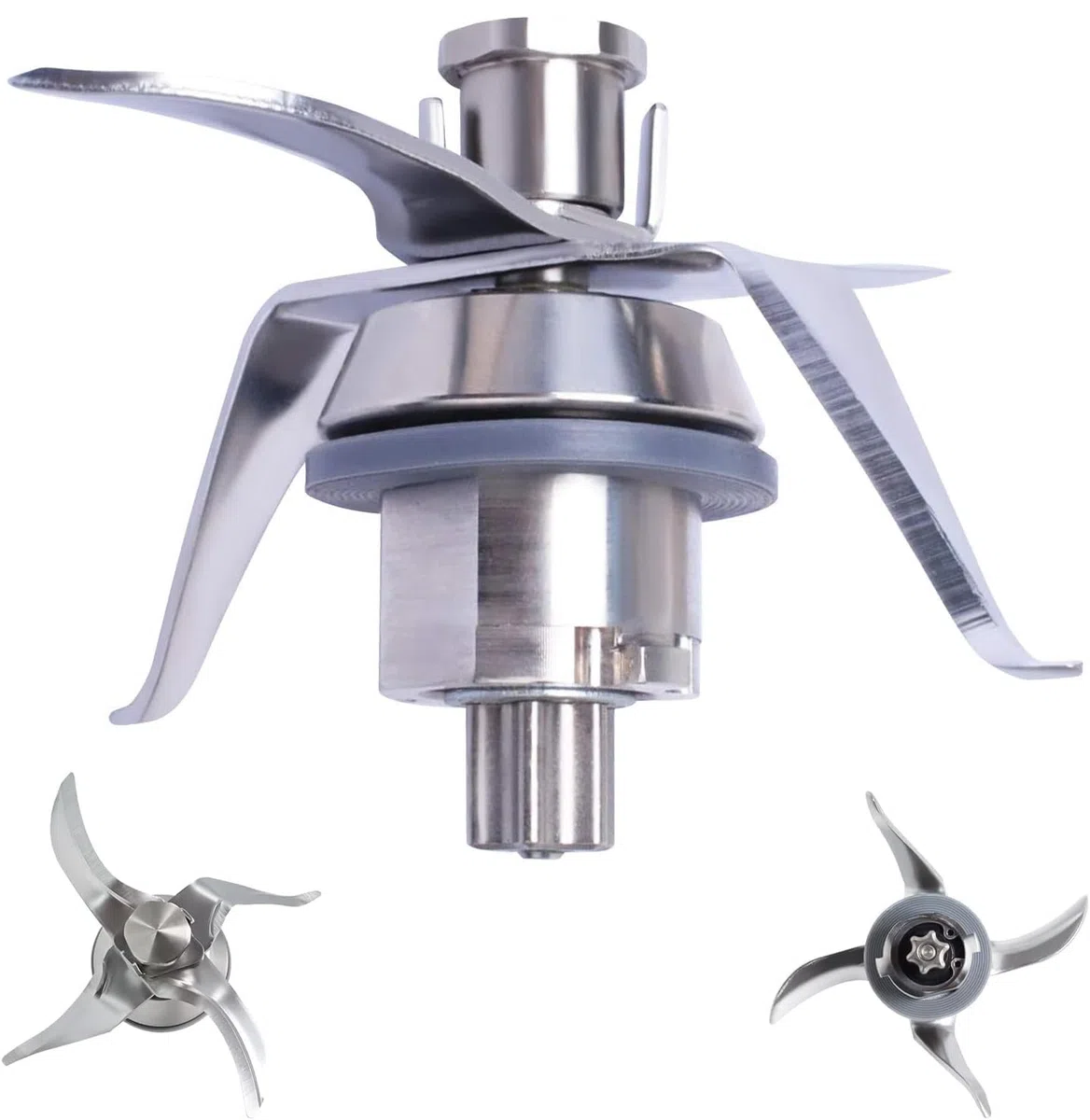 Poweka TM21 Cuchillas de Repuesto Compatible con Vorwerk Thermomix TM21 Robot de Cocina en Acero Inoxidable con Junta