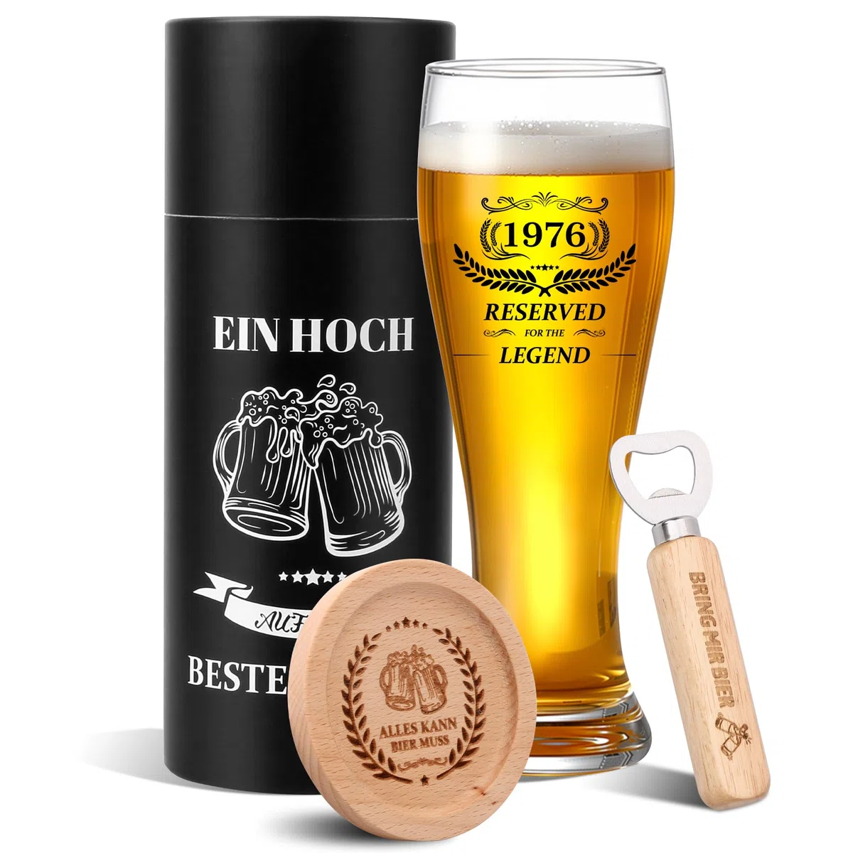 50 cumpleaños regalo para hombres 1976 Vaso de cerveza personalizado regalo de cumpleaños 18oz vaso de cerveza 50 cumpleaños hombre