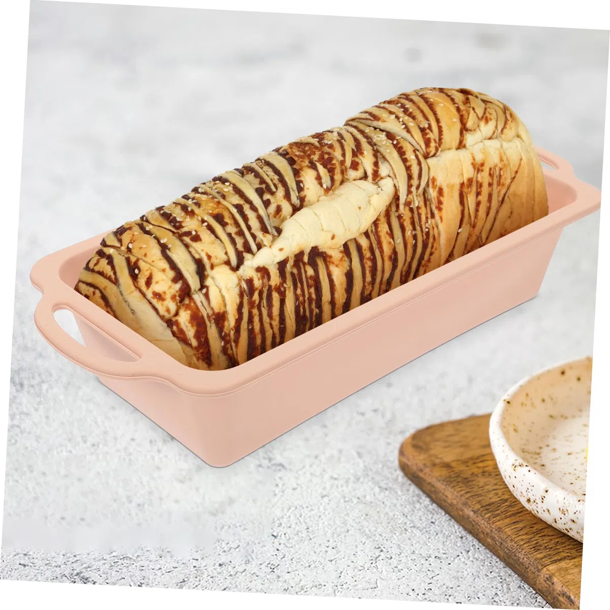 Alipis Molde de Silicona para Cupcakes con Asas y Refuerzo Metálico Antiadherente para Hornear Pan y Pasteles en Casa